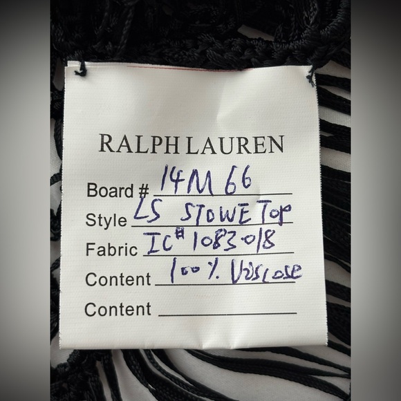 Ralph Lauren Black Label Crochet & Leather Coverup/Shirt, Sample, NWOT - Picture 13 of 16